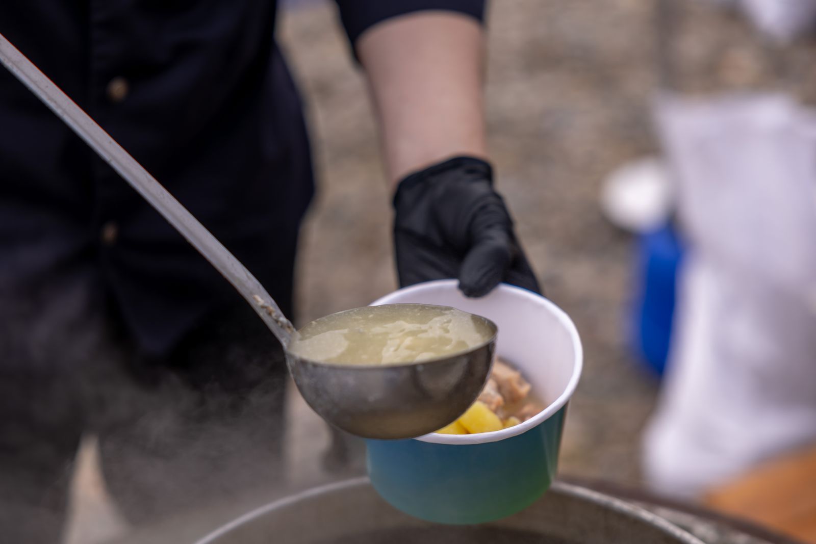 A hot meal in one of our kitchens